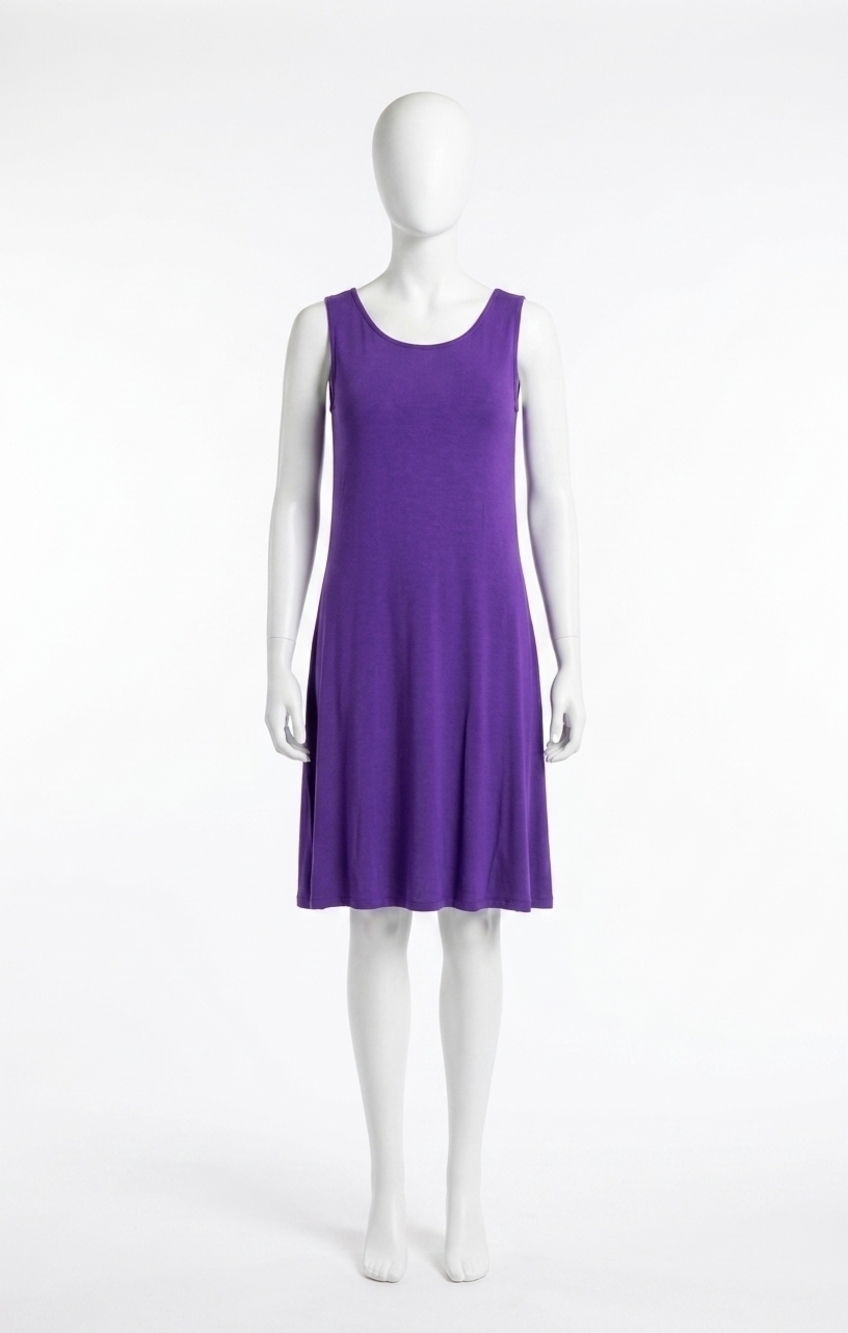 NEW SYMPLI bamboo tank dress short in violet